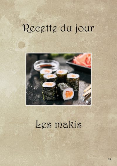 recette du jour makis
