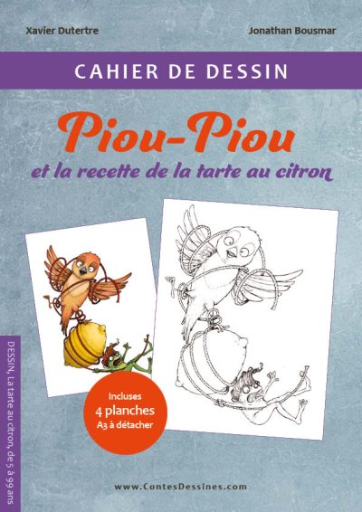 cahier de dessin piou piou l'oiseau