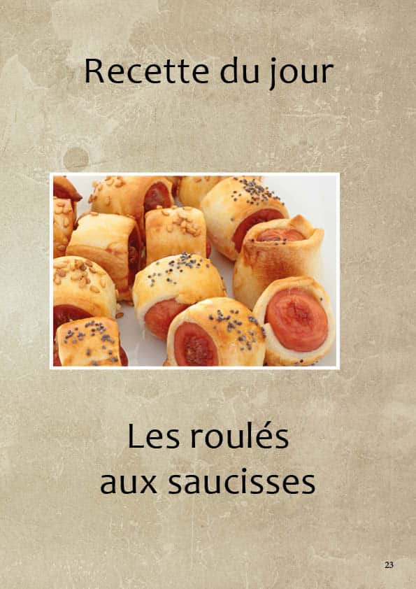 étape de la recette des roulés aux saucisses